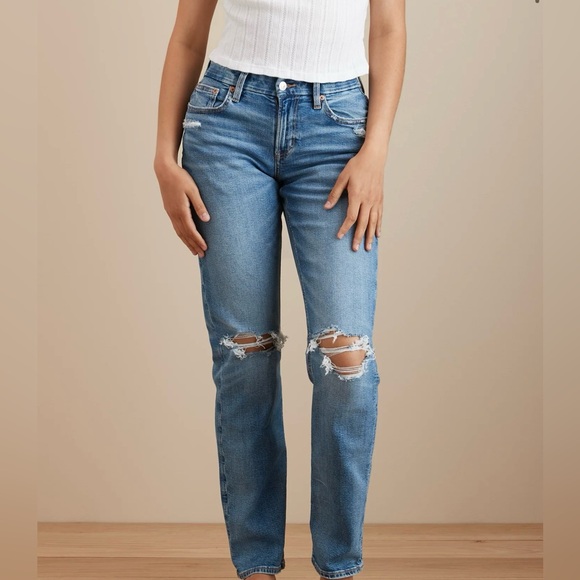 AE Stretch Curvy Ripped Straight - Picture 1 of 5